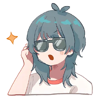 😎 emoji Медуза-тян @Nyasticks Telegram sticker 5 of 41