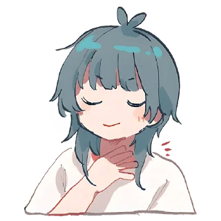 😌 emoji Медуза-тян @Nyasticks Telegram sticker 23 of 41