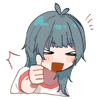 👍 emoji Медуза-тян @Nyasticks Telegram sticker 21 of 41