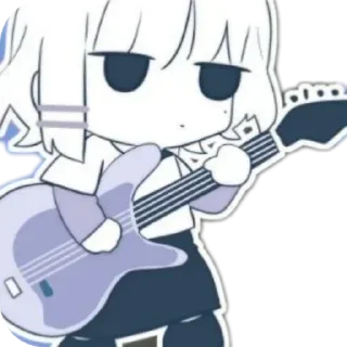 🎸 emoji Стикеры от басиста с басисткой Telegram sticker 14 of 35