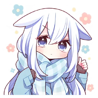 Sticker from Снежные зайчики @Nyasticks