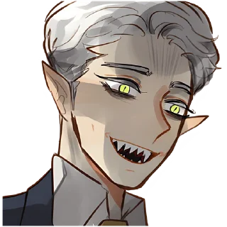 😁 emoji Эльф в костюме @Nyasticks Telegram sticker 19 of 33