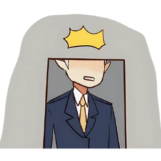 😐 emoji Эльф в костюме @Nyasticks Telegram sticker 7 of 33