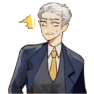 😅 emoji Эльф в костюме @Nyasticks Telegram sticker 8 of 33