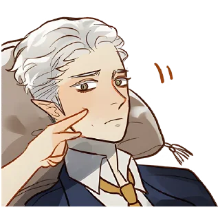 😔 emoji Эльф в костюме @Nyasticks Telegram sticker 16 of 33