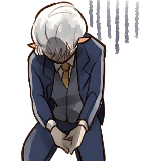 😔 emoji Эльф в костюме @Nyasticks Telegram sticker 4 of 33