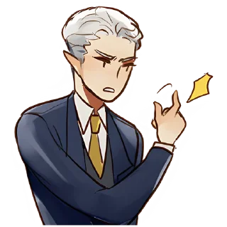 😡 emoji Эльф в костюме @Nyasticks Telegram sticker 5 of 33