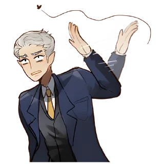 🙋‍♂ emoji Эльф в костюме @Nyasticks Telegram sticker 11 of 33