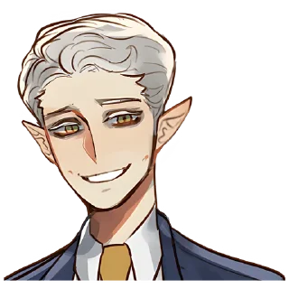 😁 emoji Эльф в костюме @Nyasticks Telegram sticker 2 of 33