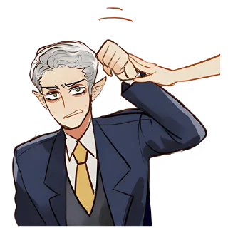 🥴 emoji Эльф в костюме @Nyasticks Telegram sticker 13 of 33