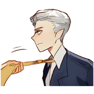 🤨 emoji Эльф в костюме @Nyasticks Telegram sticker 17 of 33