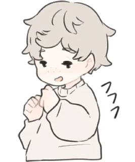 😅 emoji a boy, who like stuffed animals • @punipuni_stickers Telegram sticker 22 of 40