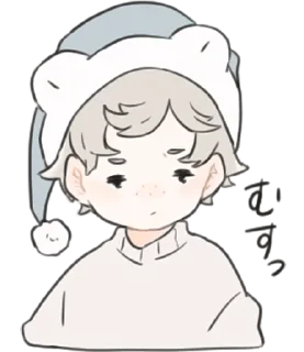 😒 emoji a boy, who like stuffed animals • @punipuni_stickers Telegram sticker 3 of 40