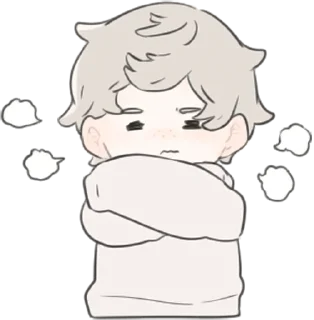😤 emoji a boy, who like stuffed animals • @punipuni_stickers Telegram sticker 17 of 40