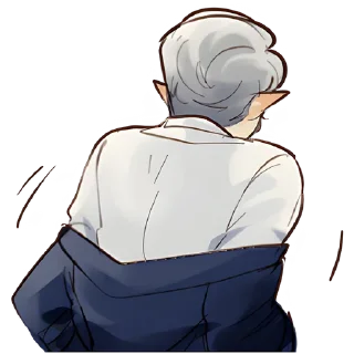 😔 emoji Эльф в костюме 2 @Nyasticks Telegram sticker 8 of 33