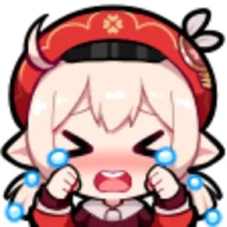 😭 emoji Klee × Рыцарь Искорка Telegram sticker 9 of 43