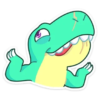 🤷‍♂️ emoji Тиранозавр Дино :: @TgSticker Telegram sticker 9 of 48