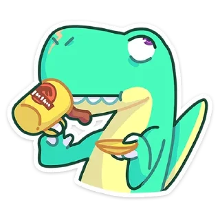 ☕️ emoji Тиранозавр Дино :: @TgSticker Telegram sticker 19 of 48