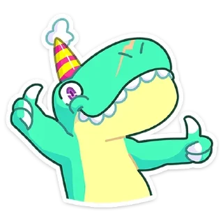 👍 emoji Тиранозавр Дино :: @TgSticker Telegram sticker 17 of 48