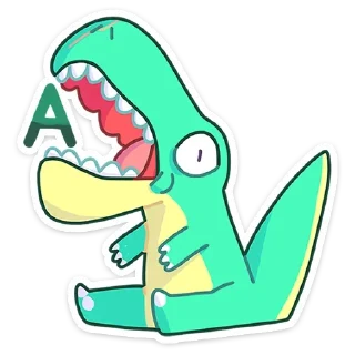 😜 emoji Тиранозавр Дино :: @TgSticker Telegram sticker 14 of 48