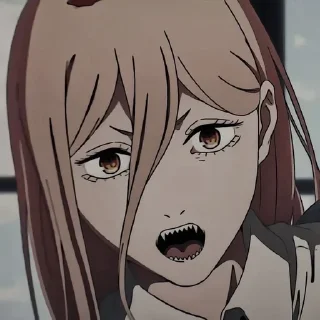 Sticker from человек бензопила @anime_stickerr