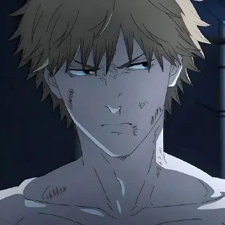 Sticker from Человек бензопила @anime_stickerr