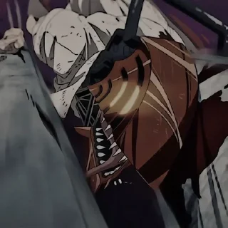 Sticker from человек бензопила @anime_stickerr