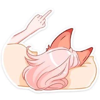 🖕 emoji Госпожа Аи @nyasticks Telegram sticker 19 of 49