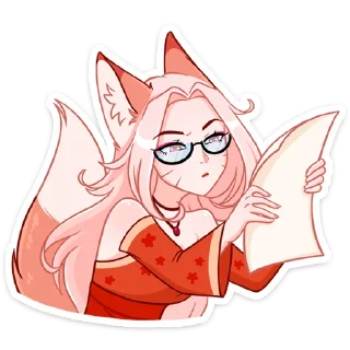 🤔 emoji Госпожа Аи @nyasticks Telegram sticker 12 of 49