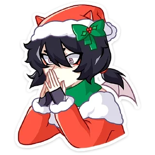 😨 emoji Новогодняя Ивэлтин @Nyasticks Telegram sticker 23 of 49