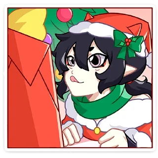 😋 emoji Новогодняя Ивэлтин @Nyasticks Telegram sticker 13 of 49