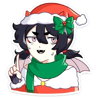 😊 emoji Новогодняя Ивэлтин @Nyasticks Telegram sticker 1 of 49