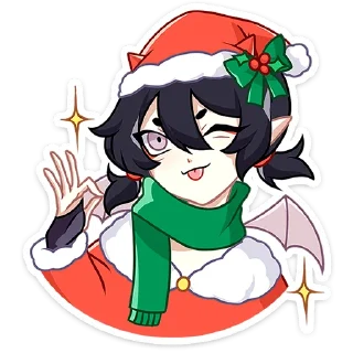 👌 emoji Новогодняя Ивэлтин @Nyasticks Telegram sticker 24 of 49