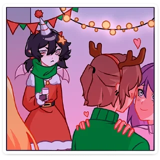 🤨 emoji Новогодняя Ивэлтин @Nyasticks Telegram sticker 12 of 49