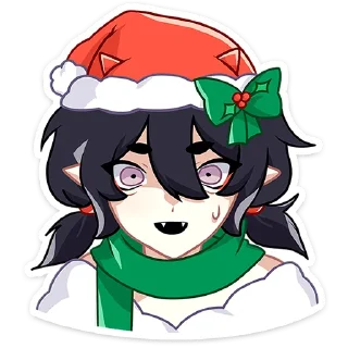 🥰 emoji Новогодняя Ивэлтин @Nyasticks Telegram sticker 8 of 49