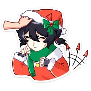 🙂 emoji Новогодняя Ивэлтин @Nyasticks Telegram sticker 20 of 49