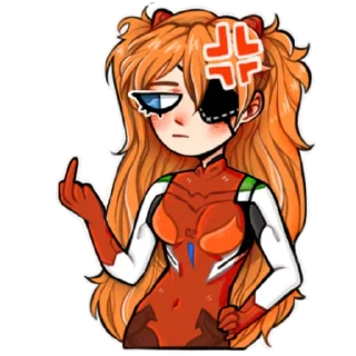 🖕 emoji Evangelion [by roritozokaru] Telegram sticker 3 of 20