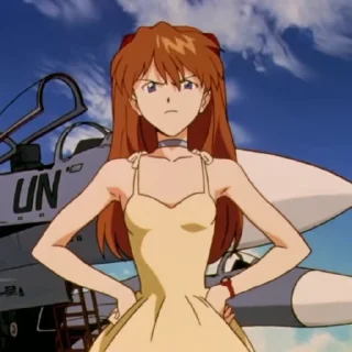 🦊 emoji Asuka-@Evangelion_myworld Telegram sticker 3 of 36