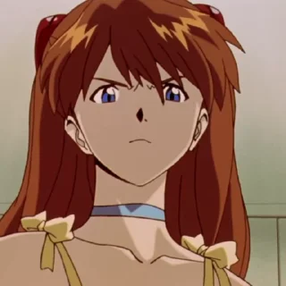 🦊 emoji Asuka-@Evangelion_myworld Telegram sticker 10 of 36