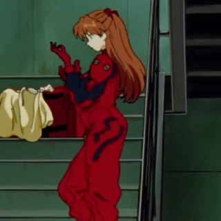 🦊 emoji Asuka-@Evangelion_myworld Telegram sticker 18 of 36