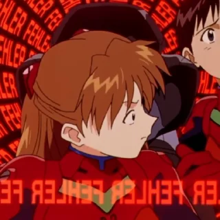 🦊 emoji Asuka-@Evangelion_myworld Telegram sticker 22 of 36