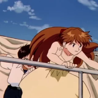 🦊 emoji Asuka-@Evangelion_myworld Telegram sticker 13 of 36