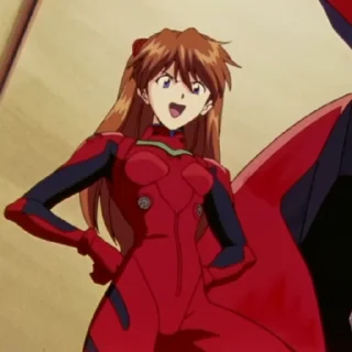 🦊 emoji Asuka-@Evangelion_myworld Telegram sticker 21 of 36