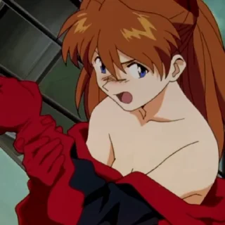 🦊 emoji Asuka-@Evangelion_myworld Telegram sticker 17 of 36