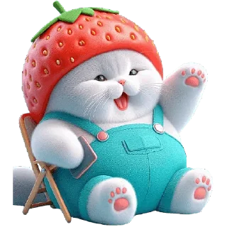 😛 emoji Клубничный мяу @Nyasticks Telegram sticker 10 of 34