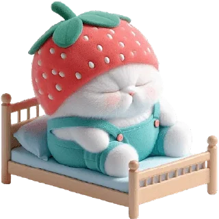 😴 emoji Клубничный мяу @Nyasticks Telegram sticker 2 of 34