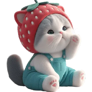 🥹 emoji Клубничный мяу @Nyasticks Telegram sticker 4 of 34