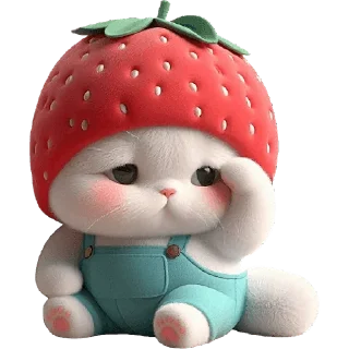 🥹 emoji Клубничный мяу @Nyasticks Telegram sticker 23 of 34
