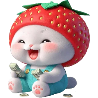 🤑 emoji Клубничный мяу @Nyasticks Telegram sticker 15 of 34