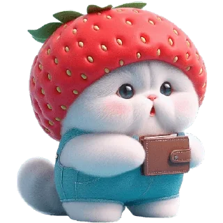 🤑 emoji Клубничный мяу @Nyasticks Telegram sticker 14 of 34